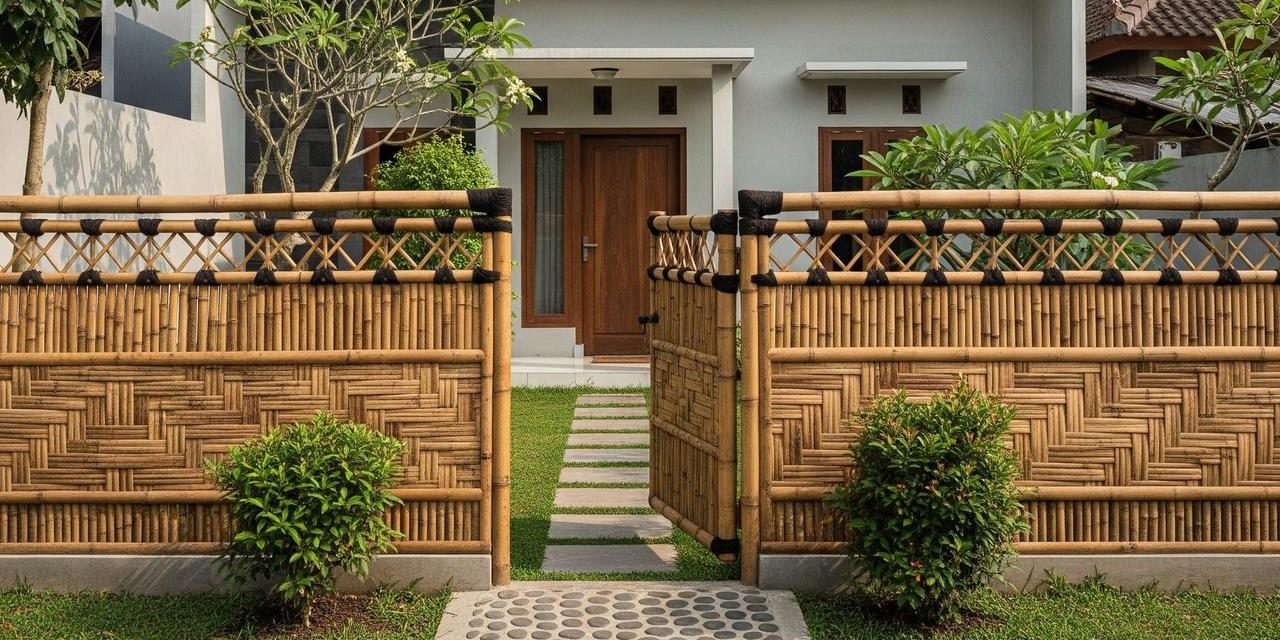 Ide Pagar Rumah Kampung Natural Yang Menenangkan Mata