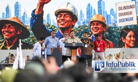 Di Hadapan Buruh, Prabowo Tegaskan: Sisa Hidup Untuk Rakyat