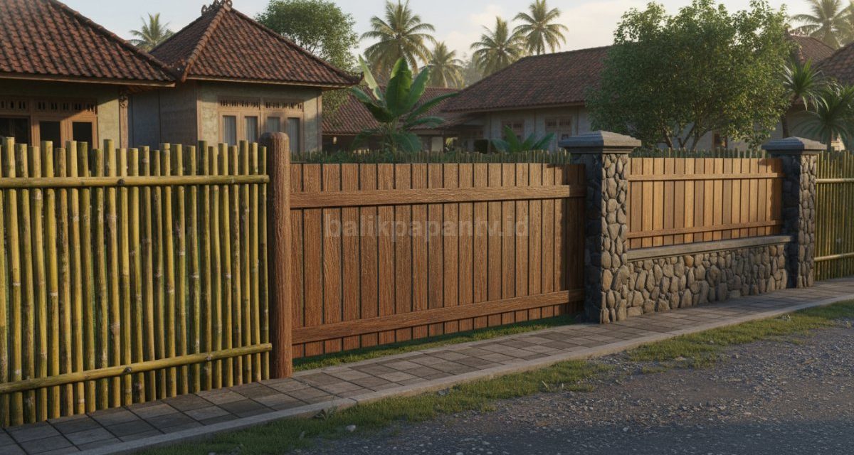 Pagar Rumah Desa Modern Minimalis, Alami Dan Bikin Betah