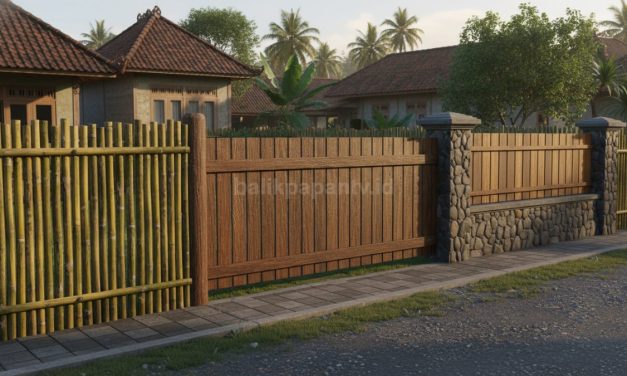 Pagar Rumah Desa Modern Minimalis, Alami Dan Bikin Betah